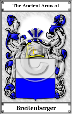 Breitenberger Family Crest Download (JPG) Book Plated - 600 DPI