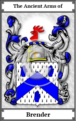 Brender Family Crest Download (JPG)  Book Plated - 150 DPI
