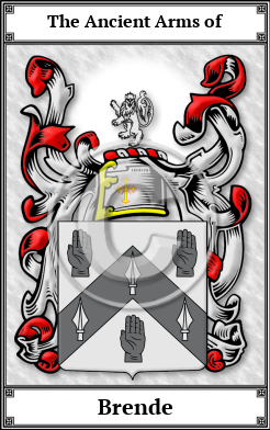 Brende Family Crest Download (JPG)  Book Plated - 150 DPI