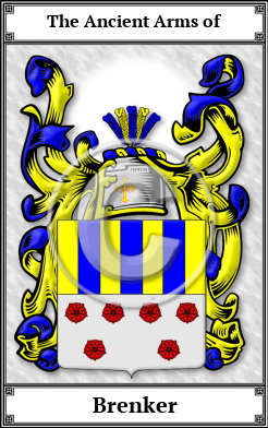 Brenker Family Crest Download (JPG)  Book Plated - 150 DPI