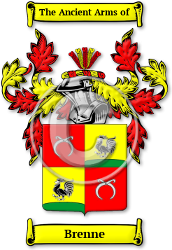 Brenne Family Crest Download (jpg) Legacy Series - 150 DPI