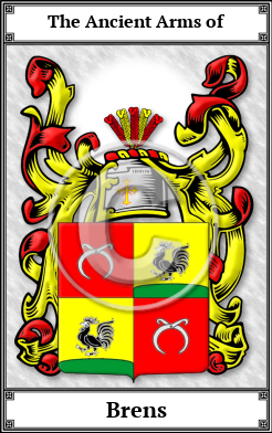 Brens Family Crest Download (JPG)  Book Plated - 150 DPI