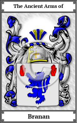 Branan Family Crest Download (JPG)  Book Plated - 150 DPI
