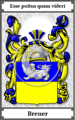 Brener Family Crest Download (JPG)  Book Plated - 150 DPI