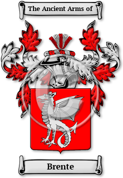 Brente Family Crest Download (jpg) Legacy Series - 150 DPI