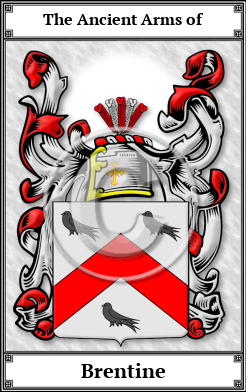 Brentine Family Crest Download (JPG) Book Plated - 600 DPI