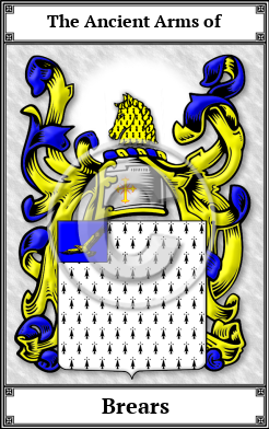 Brears Family Crest Download (JPG)  Book Plated - 150 DPI