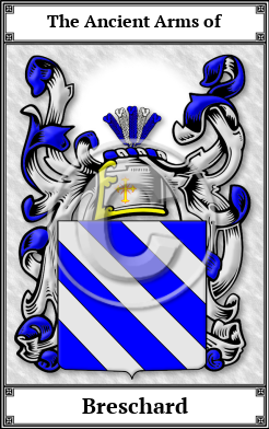 Breschard Family Crest Download (JPG)  Book Plated - 150 DPI