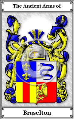 Braselton Family Crest Download (JPG)  Book Plated - 150 DPI