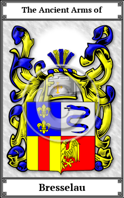 Bresselau Family Crest Download (JPG)  Book Plated - 150 DPI