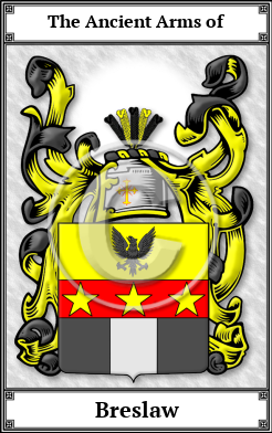 Breslaw Family Crest Download (JPG)  Book Plated - 150 DPI