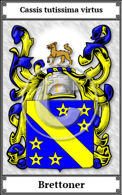 Brettoner Family Crest Download (JPG)  Book Plated - 150 DPI