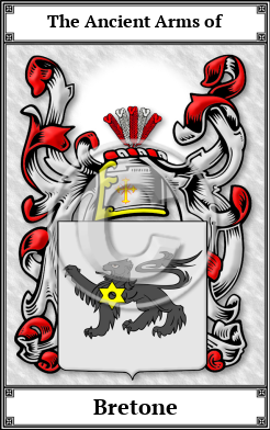 Bretone Family Crest Download (JPG)  Book Plated - 150 DPI