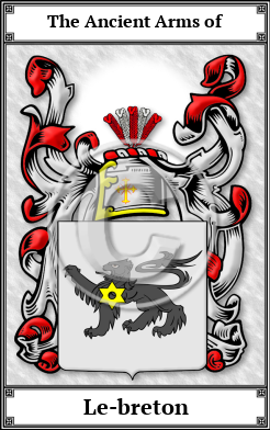 Le-breton Family Crest Download (JPG) Book Plated - 600 DPI