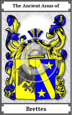 Brettes Family Crest Download (JPG)  Book Plated - 150 DPI