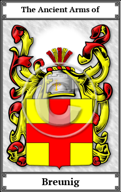 Breunig Family Crest Download (JPG)  Book Plated - 150 DPI