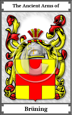 Brüning Family Crest Download (JPG) Book Plated - 600 DPI