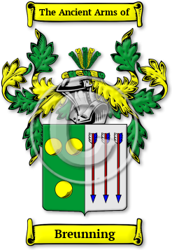 Breunning Family Crest Download (jpg) Legacy Series - 150 DPI