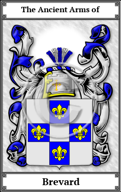 Brevard Family Crest Download (JPG)  Book Plated - 150 DPI