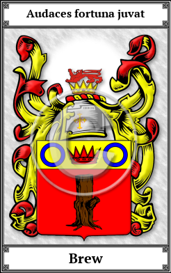 Brew Family Crest Download (JPG) Book Plated - 600 DPI