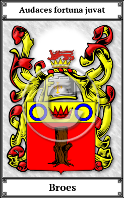 Broes Family Crest Download (JPG)  Book Plated - 150 DPI