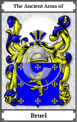 Bruel Family Crest Download (JPG)  Book Plated - 150 DPI