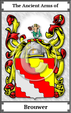 Brouwer Family Crest Download (JPG)  Book Plated - 150 DPI