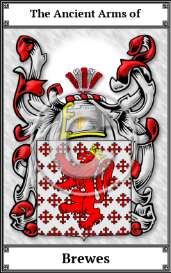 Brewes Family Crest Download (JPG) Book Plated - 600 DPI