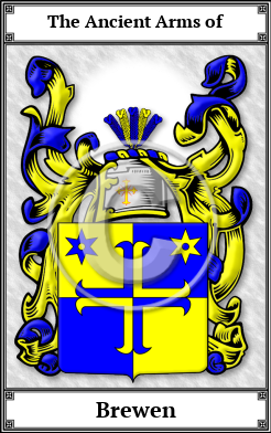 Brewen Family Crest Download (JPG)  Book Plated - 150 DPI
