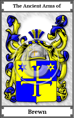 Brewn Family Crest Download (JPG)  Book Plated - 150 DPI