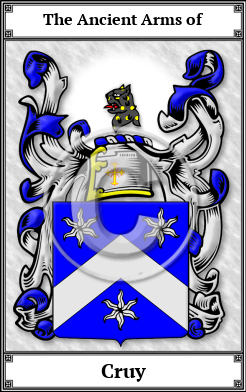 Cruy Family Crest Download (JPG)  Book Plated - 150 DPI