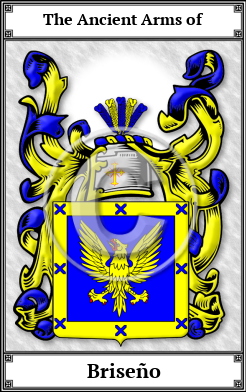 Briseño Family Crest Download (JPG)  Book Plated - 150 DPI