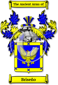 Briseño Family Crest Download (jpg) Legacy Series - 150 DPI