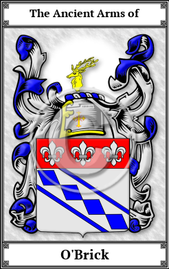 O'Brick Family Crest Download (JPG) Book Plated - 600 DPI