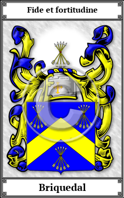 Briquedal Family Crest Download (JPG) Book Plated - 600 DPI