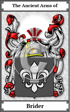 Brider Family Crest Download (JPG) Book Plated - 600 DPI