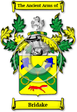 Bridake Family Crest Download (jpg) Legacy Series - 150 DPI