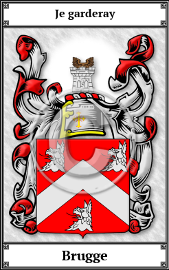 Brugge Family Crest Download (JPG)  Book Plated - 150 DPI