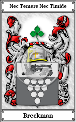 Breckman Family Crest Download (JPG)  Book Plated - 150 DPI