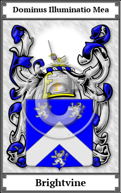 Brightvine Family Crest Download (JPG)  Book Plated - 150 DPI