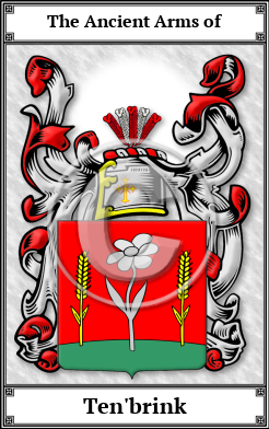 Ten'brink Family Crest Download (JPG) Book Plated - 600 DPI