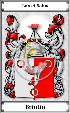 Brintin Family Crest Download (JPG)  Book Plated - 150 DPI