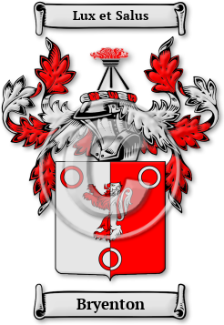 Bryenton Family Crest Download (jpg) Legacy Series - 150 DPI
