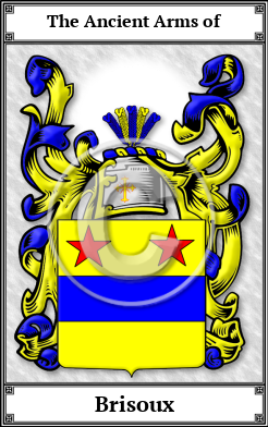 Brisoux Family Crest Download (JPG) Book Plated - 600 DPI