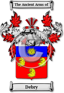 Debry Family Crest Download (jpg) Legacy Series - 150 DPI