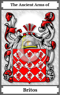 Britos Family Crest Download (JPG)  Book Plated - 150 DPI