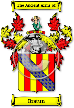 Bratun Family Crest Download (jpg) Legacy Series - 150 DPI