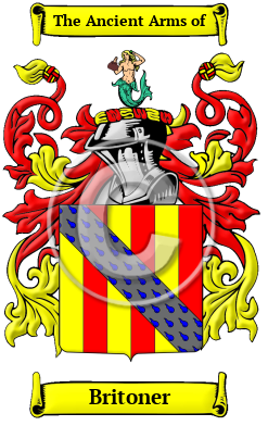 Britoner Family Crest/Coat of Arms