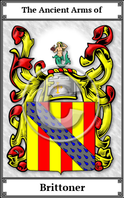 Brittoner Family Crest Download (JPG) Book Plated - 600 DPI