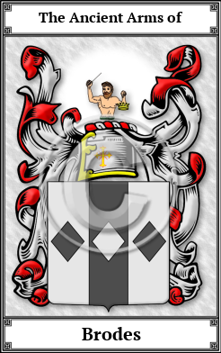 Brodes Family Crest Download (JPG)  Book Plated - 150 DPI